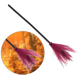 Maxbell Halloween Witch Broom witch Flying Felt for Party Halloween Decor Rose
