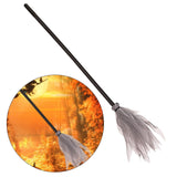 Maxbell Halloween Witch Broom witch Flying Felt for Party Halloween Decor Gray