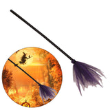 Maxbell Halloween Witch Broom witch Flying Felt for Party Halloween Decor Purple