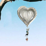 Maxbell Metal 3D Wind Sculpture Rotating Wind Chimes for Patio Ornaments 25cmx46cm