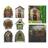 Maxbell 6 Pieces Fairy Tale Door Decoration Gifts DIY Accs for Fairy Garden Outdoor