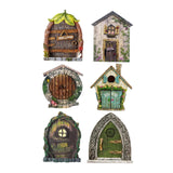 Maxbell 6 Pieces Fairy Tale Door Decoration Gifts DIY Accs for Fairy Garden Outdoor
