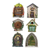 Maxbell 6 Pieces Fairy Tale Door Decoration Gifts DIY Accs for Fairy Garden Outdoor