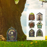 Maxbell 6 Pieces Fairy Tale Door Decoration Gifts DIY Accs for Fairy Garden Outdoor