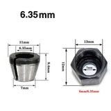 Maxbell 3Pcs Collet Chuck Adapter  with Nut 1/4" for Engraving Machine