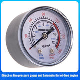 Maxbell Air Compressor Pressure Gauge Professional 1/8" NPT Bottom Mount for Oil