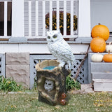 Maxbell Owl Statue Solar Light Decoration for Indoor Outdoor Yard Decor