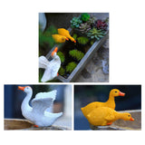 Maxbell Flower Pot Resin Statue Modern Bonsai Ornament for Yard Lawn Windowsill Duck Round