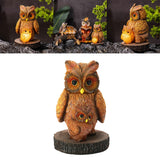 Maxbell Owl Shape Lawn Light Animal Statue Landscape Lamp for Yard Garden Patio Style A