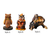 Maxbell Owl Shape Lawn Light Animal Statue Landscape Lamp for Yard Garden Patio Style A