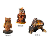 Maxbell Owl Shape Lawn Light Animal Statue Landscape Lamp for Yard Garden Patio Style A