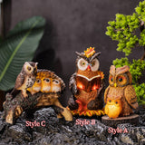 Maxbell Owl Shape Lawn Light Animal Statue Landscape Lamp for Yard Garden Patio Style A