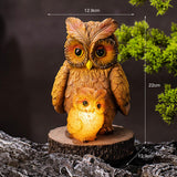 Maxbell Owl Shape Lawn Light Animal Statue Landscape Lamp for Yard Garden Patio Style A