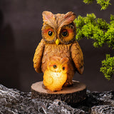 Maxbell Owl Shape Lawn Light Animal Statue Landscape Lamp for Yard Garden Patio Style A