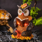 Maxbell Owl Shape Lawn Light Animal Statue Landscape Lamp for Yard Garden Patio Style B