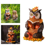 Maxbell Owl Shape Lawn Light Animal Statue Landscape Lamp for Yard Garden Patio Style B