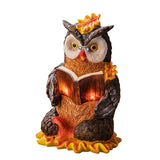 Maxbell Owl Shape Lawn Light Animal Statue Landscape Lamp for Yard Garden Patio Style B