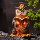 Maxbell Owl Shape Lawn Light Animal Statue Landscape Lamp for Yard Garden Patio Style B