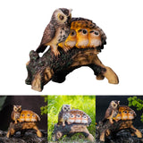 Maxbell Owl Shape Lawn Light Animal Statue Landscape Lamp for Yard Garden Patio Style C
