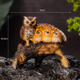 Maxbell Owl Shape Lawn Light Animal Statue Landscape Lamp for Yard Garden Patio Style C
