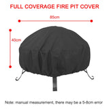 Maxbell Firepit Cover Oxford Fabric Weatherproof Durable Dust Proof for Barbecue black and small
