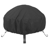 Maxbell Firepit Cover Oxford Fabric Weatherproof Durable Dust Proof for Barbecue black and small