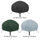 Maxbell Firepit Cover Oxford Fabric Weatherproof Durable Dust Proof for Barbecue black and small