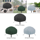 Maxbell Firepit Cover Oxford Fabric Weatherproof Durable Dust Proof for Barbecue black and small