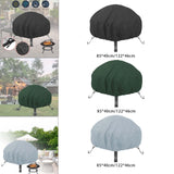 Maxbell Firepit Cover Oxford Fabric Weatherproof Durable Dust Proof for Barbecue black and small