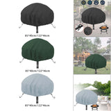 Maxbell Firepit Cover Oxford Fabric Weatherproof Durable Dust Proof for Barbecue black and small