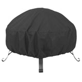 Maxbell Firepit Cover Oxford Fabric Weatherproof Durable Dust Proof for Barbecue black and small