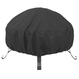 Maxbell Firepit Cover Oxford Fabric Weatherproof Durable Dust Proof for Barbecue black and small