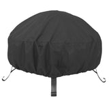 Maxbell Firepit Cover Oxford Fabric Weatherproof Durable Dust Proof for Barbecue black and small
