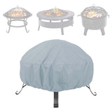 Maxbell Firepit Cover Oxford Fabric Weatherproof Durable Dust Proof for Barbecue grey and small