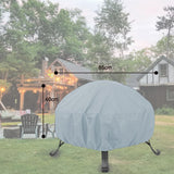 Maxbell Firepit Cover Oxford Fabric Weatherproof Durable Dust Proof for Barbecue grey and small