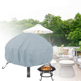 Maxbell Firepit Cover Oxford Fabric Weatherproof Durable Dust Proof for Barbecue grey and small