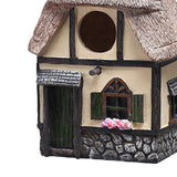 Maxbell Resin Bird House Hanging Bird Nest  for Outside Tree Decorations  Straw