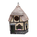 Maxbell Resin Bird House Hanging Bird Nest  for Outside Tree Decorations  Straw