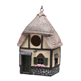 Maxbell Resin Bird House Hanging Bird Nest  for Outside Tree Decorations  Straw
