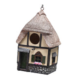 Maxbell Resin Bird House Hanging Bird Nest  for Outside Tree Decorations  Straw