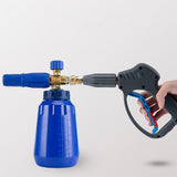 Maxbell Portable Foam Sprayer 1L Foam Watering Can Water Sprayer for Windows Washing Dark Blue
