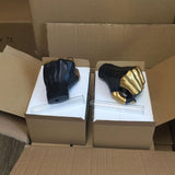 Maxbell Modern Hand Shaped Figurines Home Decor Bud Vase for Living Room B