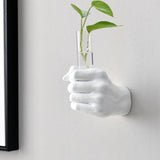 Maxbell Modern Hand Shaped Figurines Home Decor Bud Vase for Living Room C