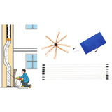 Maxbell Chimney Cleaner Flexible Dryer Lint Brush Kit with Rods for Fireplace 8M