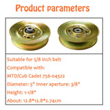 Maxbell Lawn Mower Pulley Replaces Flat Idler Pulley for MTD 756-04522 Accessories