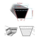 Maxbell Replacement Belt Deck Belt  Accessory for M154621 Z245 Parts