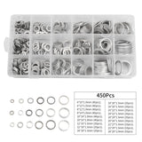 Maxbell Aluminum Flat Washer Assortment Gasket Home Decoration 450Pcs Inner 45mm