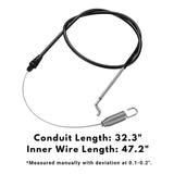 Maxbell Replacement Traction Cable 47.2" Cable Length Rubber Metal for Garden