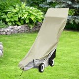 Maxbell Push Mower Covers Reusable Dust Proof 210D Waterproof Fabric for Indoor Khaki