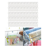 Maxbell 100 Pieces Gourd Clip Keychain Hook for Home Accessories Clothing Tag Sewing 2.2cm